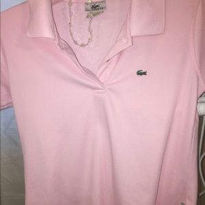 Baby pink Lacoste shirt 👚 size 4